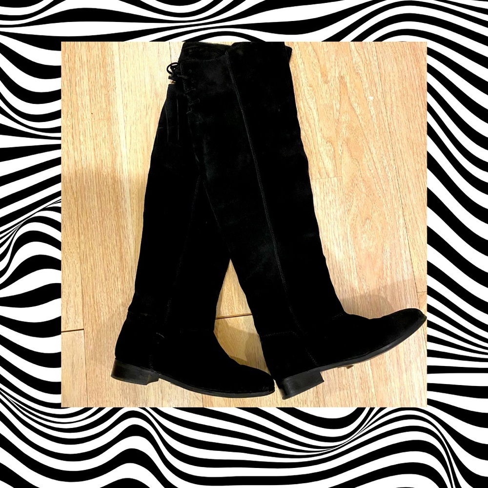 Over the Knee Leather Suede Boots